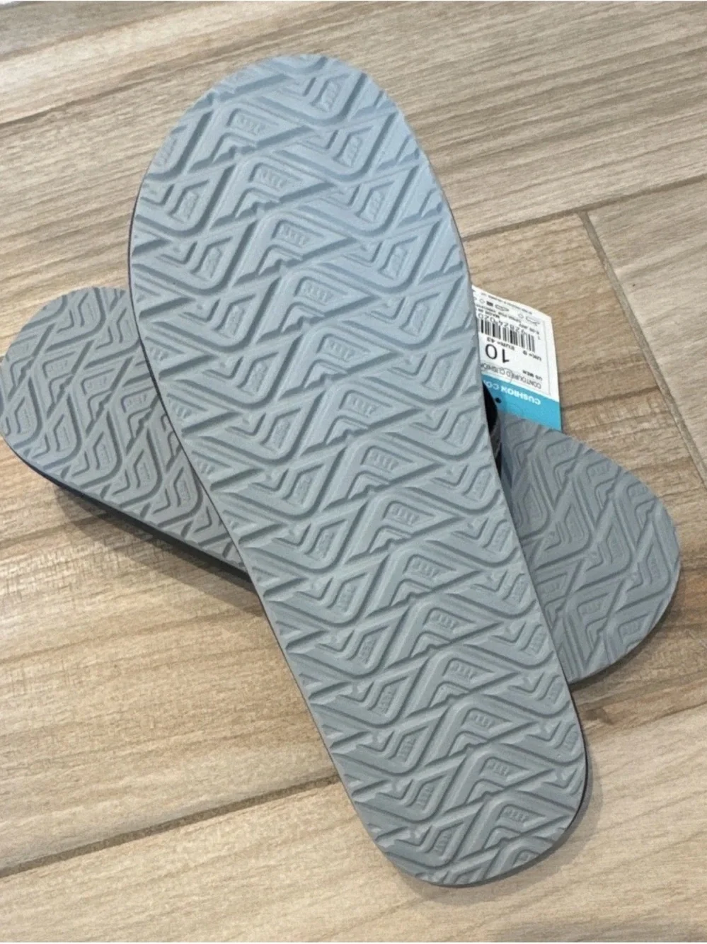 Reef Cushion Comfort Cushioned Flip Flop Sandals Gray/Black/Orange Men 10